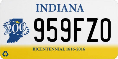 IN license plate 959FZO