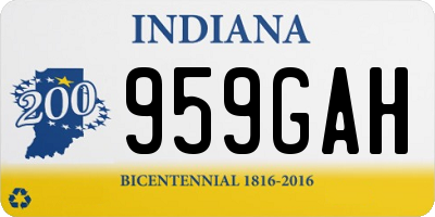 IN license plate 959GAH