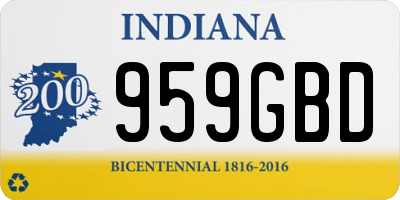 IN license plate 959GBD