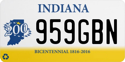IN license plate 959GBN