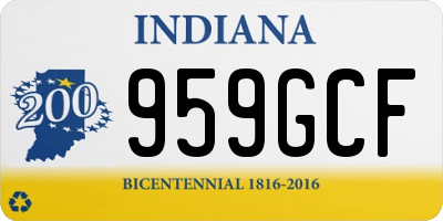 IN license plate 959GCF
