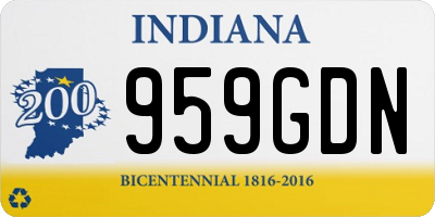 IN license plate 959GDN