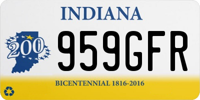 IN license plate 959GFR