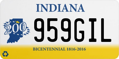 IN license plate 959GIL
