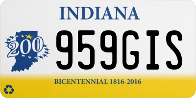 IN license plate 959GIS