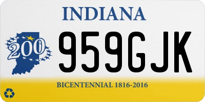 IN license plate 959GJK