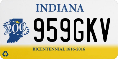 IN license plate 959GKV