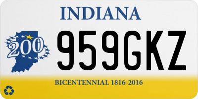 IN license plate 959GKZ