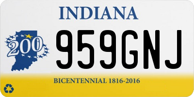 IN license plate 959GNJ