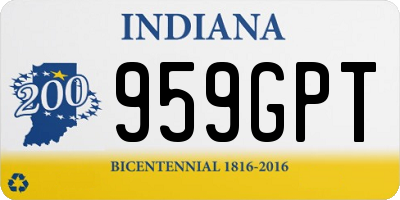 IN license plate 959GPT