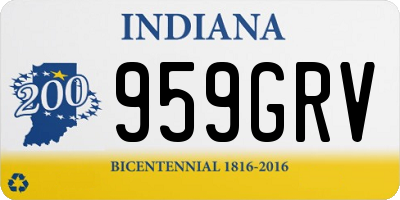 IN license plate 959GRV
