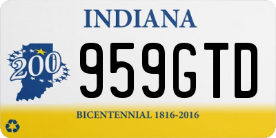 IN license plate 959GTD