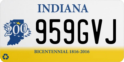 IN license plate 959GVJ