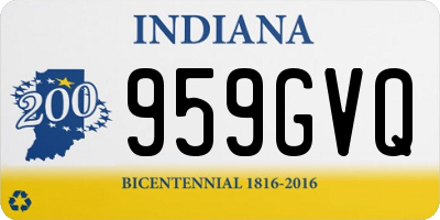 IN license plate 959GVQ