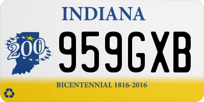 IN license plate 959GXB