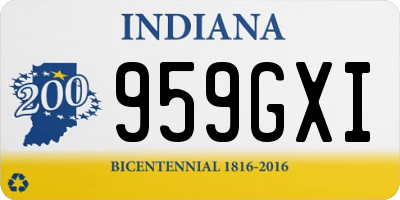 IN license plate 959GXI