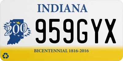 IN license plate 959GYX