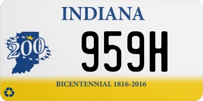 IN license plate 959H