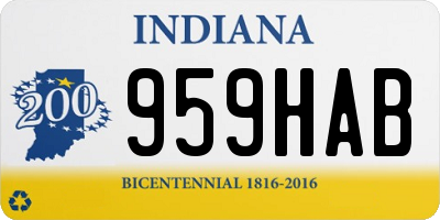 IN license plate 959HAB