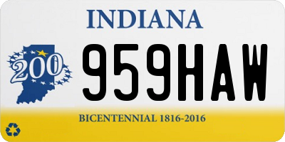 IN license plate 959HAW
