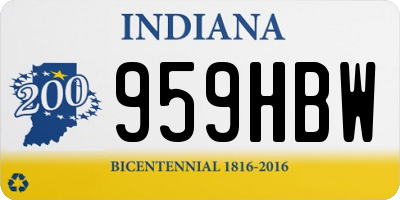 IN license plate 959HBW