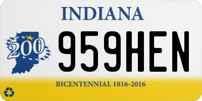 IN license plate 959HEN