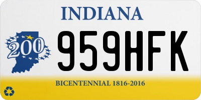 IN license plate 959HFK