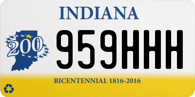 IN license plate 959HHH