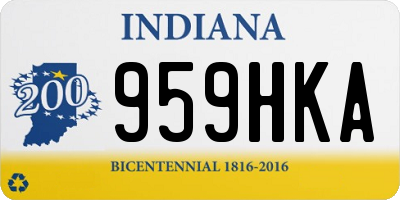 IN license plate 959HKA