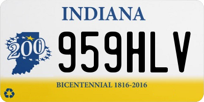 IN license plate 959HLV