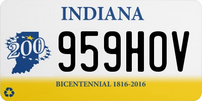 IN license plate 959HOV