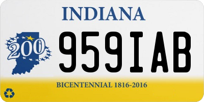 IN license plate 959IAB