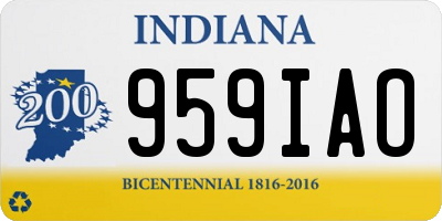 IN license plate 959IAO