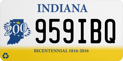 IN license plate 959IBQ