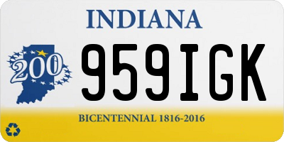 IN license plate 959IGK