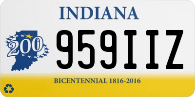IN license plate 959IIZ