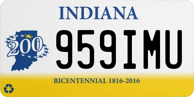 IN license plate 959IMU
