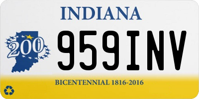 IN license plate 959INV