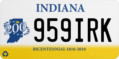 IN license plate 959IRK