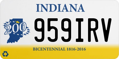 IN license plate 959IRV