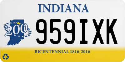 IN license plate 959IXK