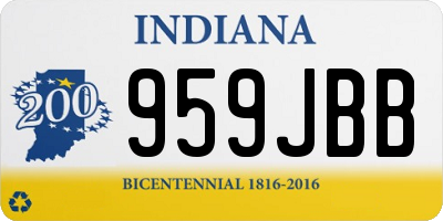 IN license plate 959JBB