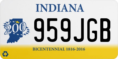 IN license plate 959JGB