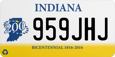 IN license plate 959JHJ