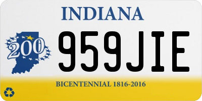 IN license plate 959JIE