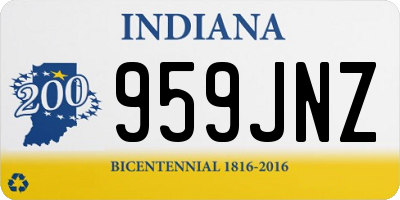 IN license plate 959JNZ
