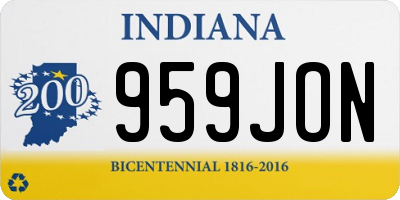 IN license plate 959JON