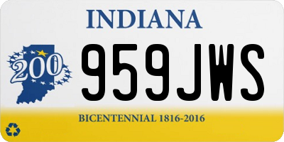 IN license plate 959JWS