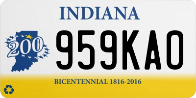 IN license plate 959KAO