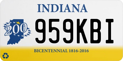 IN license plate 959KBI